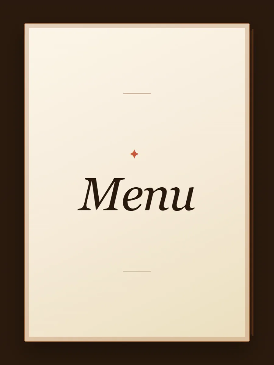 Menu — carte affichée en boutique
